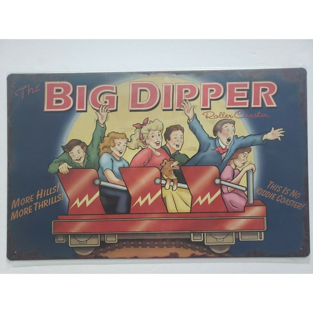 Roller Coaster "Big Dipper" Ohio Wholesale 16x10 Rustic Retro Metal Signs‎ 29433